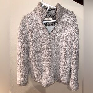 Thread & Supply Womens Sherpa 1/4 Zip Pullover Sweatshirt Sweater Large